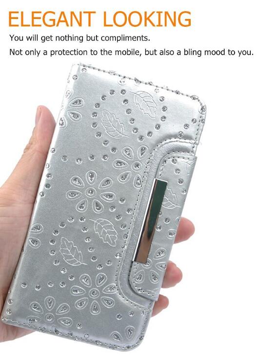 Galaxy s6 bling leather wallet case detachable Galaxy s6 bling leather wallet case detachable