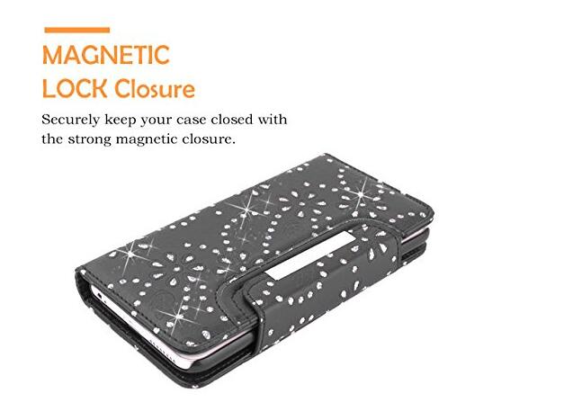 Galaxy s6 bling leather wallet case detachable Galaxy s6 bling leather wallet case detachable