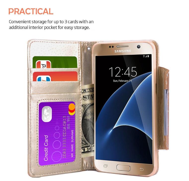 Galaxy s7 bling leather wallet case detachable Galaxy s7 bling leather wallet case detachable