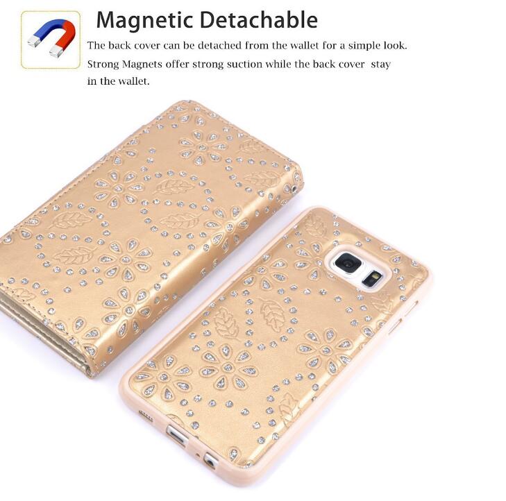 Galaxy s7 bling leather wallet case detachable Galaxy s7 bling leather wallet case detachable