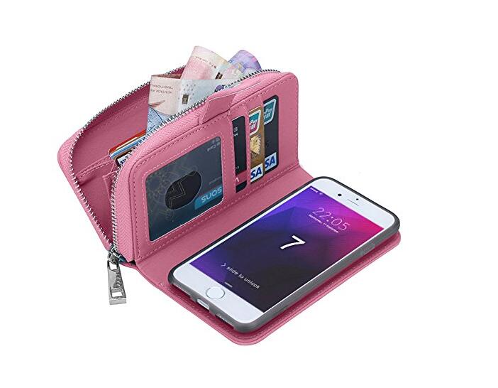 iPhone 7 detachable full wallet leather case