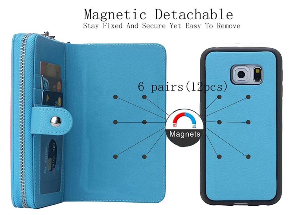 Galaxy S6 detachable full wallet leather case Galaxy S6 detachable full wallet leather case