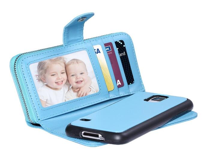 Galaxy S5 detachable full wallet leather case