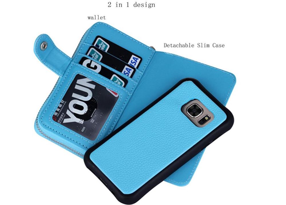 Galaxy S7 detachable full wallet leather case
