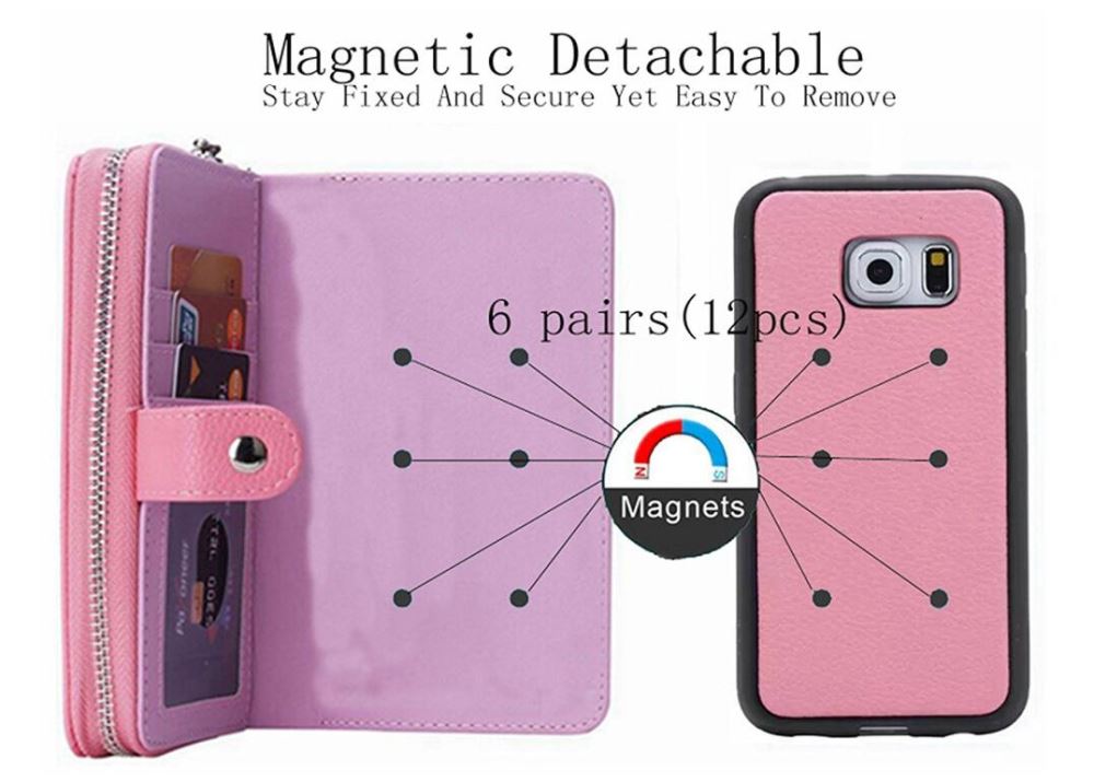 Galaxy S7 detachable full wallet leather case