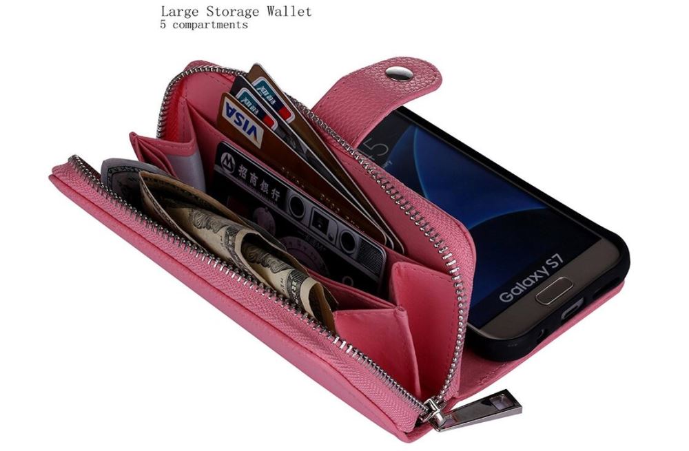 Galaxy S7 detachable full wallet leather case