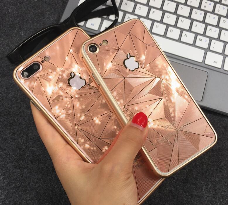 iPhone 7 plus Mirror Tempered Glass Screen Guard 3D Diamond Screen Protector