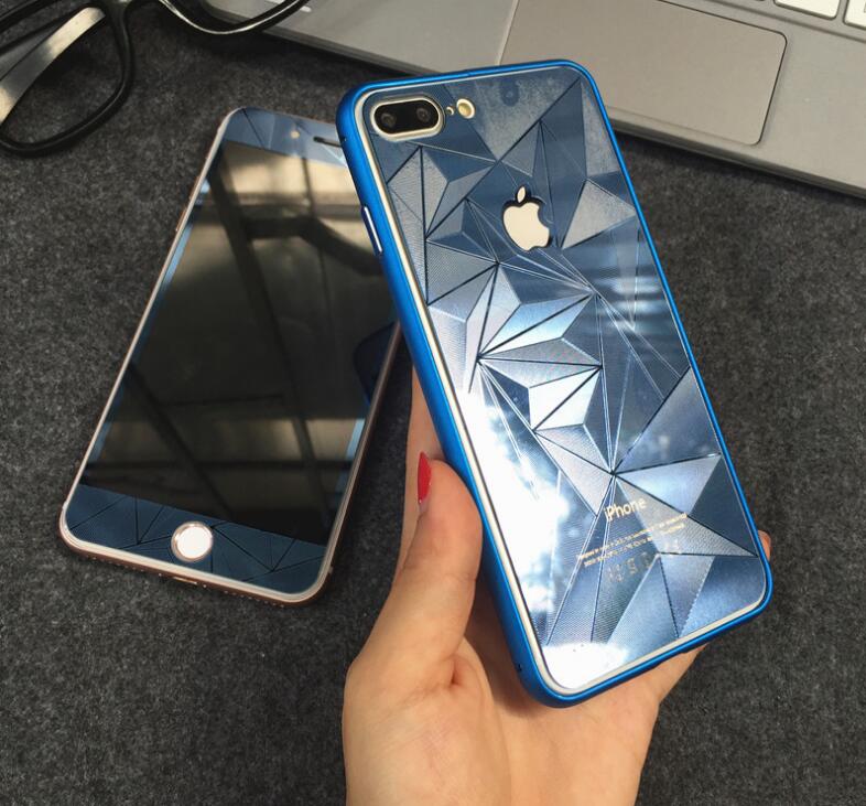 iPhone 7 plus Mirror Tempered Glass Screen Guard 3D Diamond Screen Protector