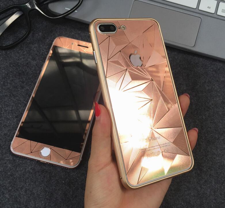 iPhone 7 plus Mirror Tempered Glass Screen Guard 3D Diamond Screen Protector