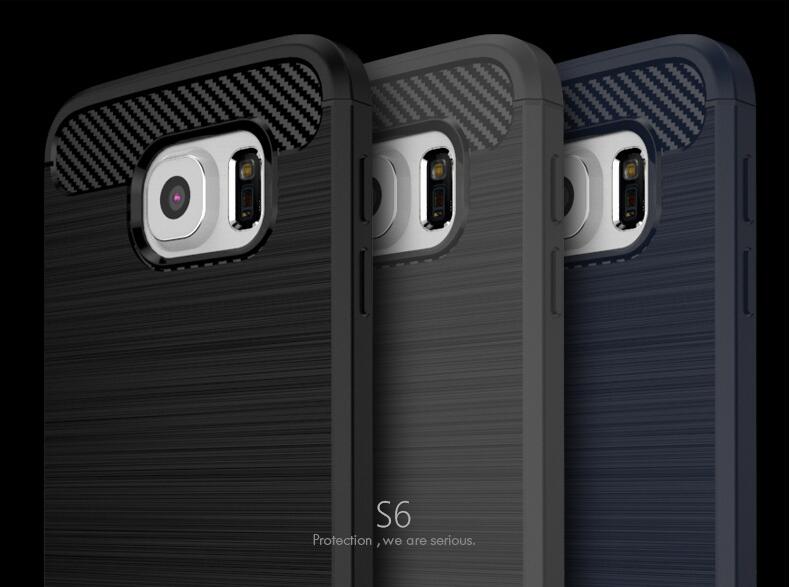 Galaxy S6 case impact proof rugged case with carbon fiber
