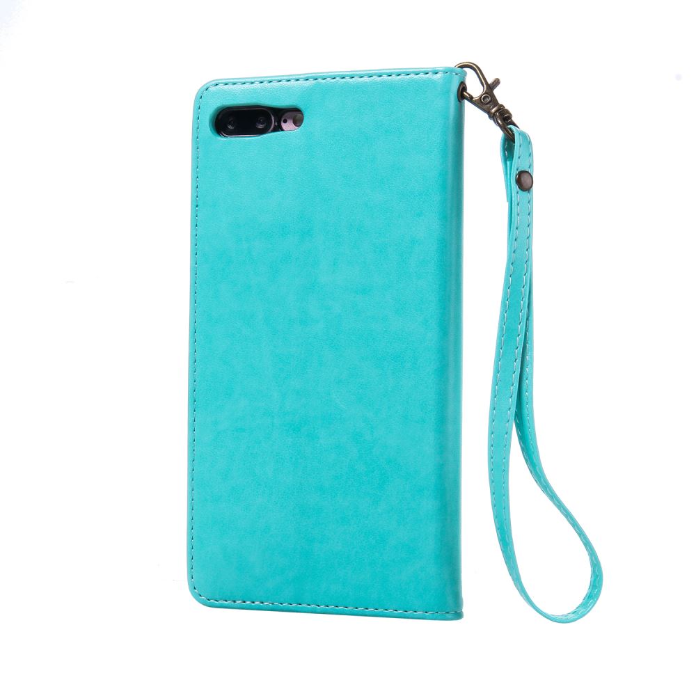 iPhone 7 plus Premium Leather Embossing wallet Folio case