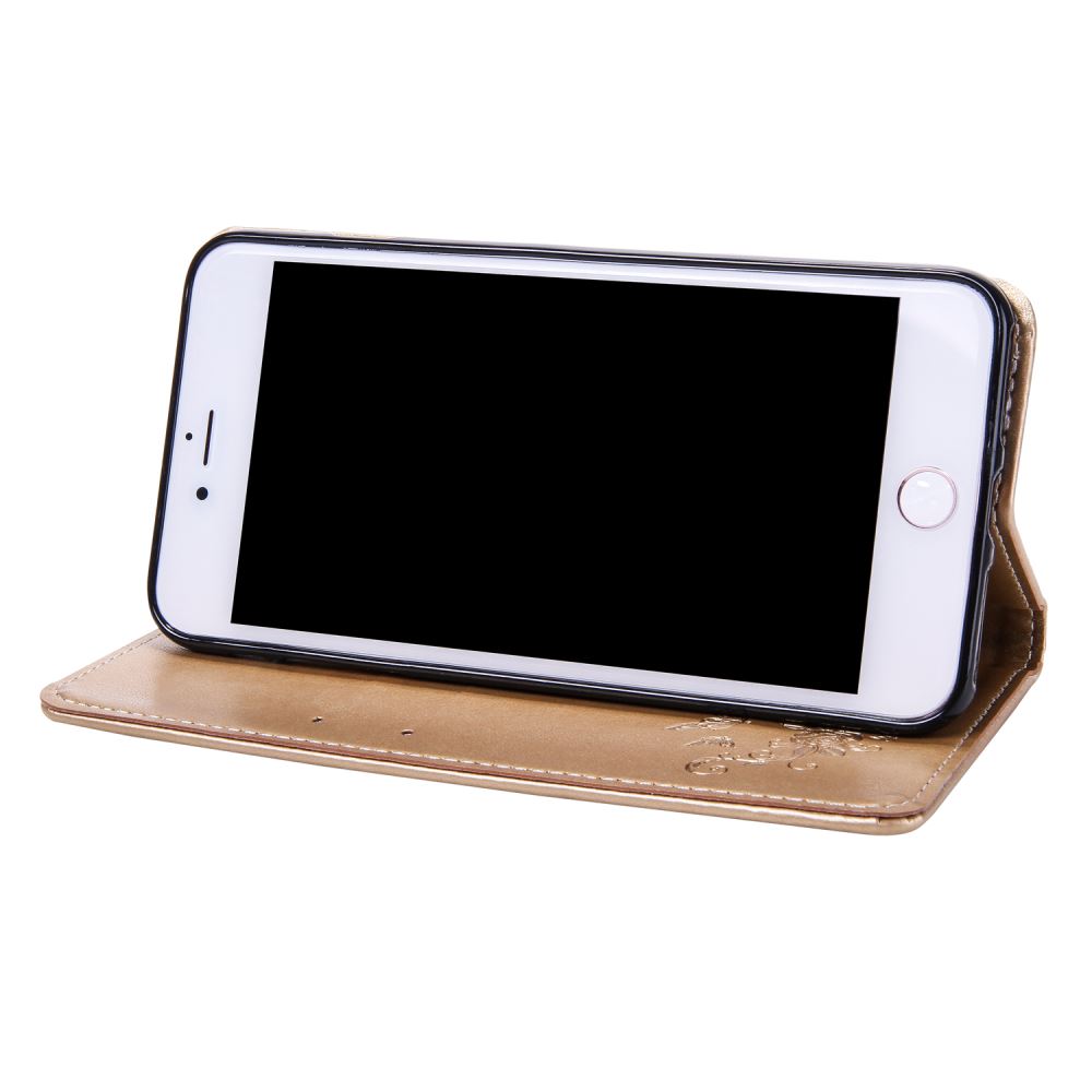 iPhone 7 plus Premium Leather Embossing wallet Folio case