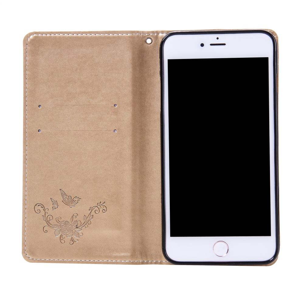 iPhone 7 plus Premium Leather Embossing wallet Folio case