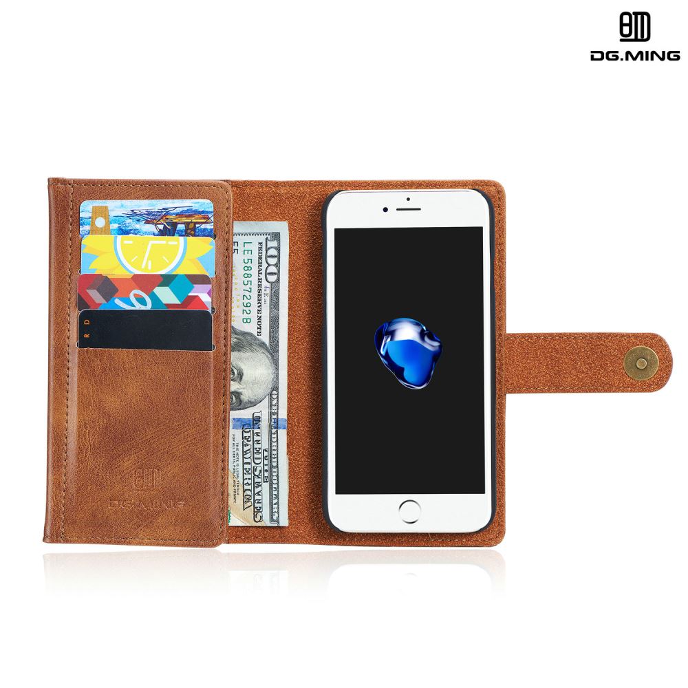 iPhone 7 case double wallet 12 cards leather detachable case