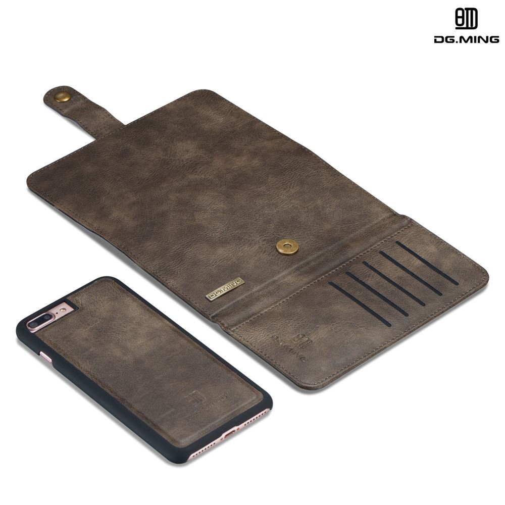 iPhone 7 plus case double wallet 12 cards leather detachable case