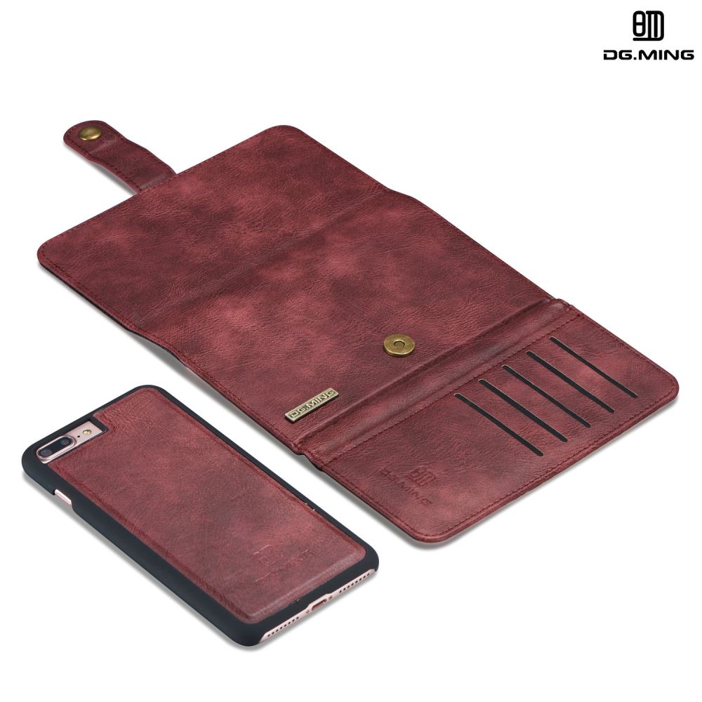 iPhone 7 plus case double wallet 12 cards leather detachable case