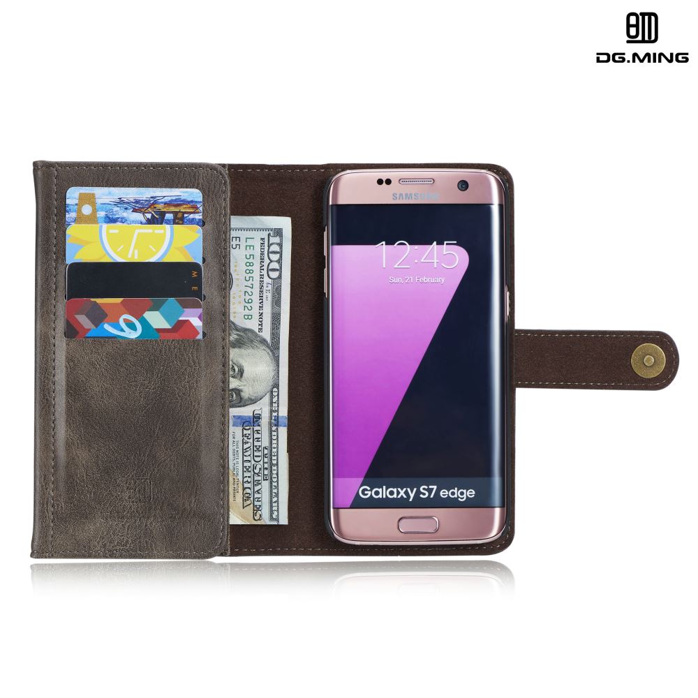 Sumsung Galaxy S7 edge case double wallet 12 cards leather detachable case Sumsung Galaxy S7 edge case double wallet 12 cards leather detachable case