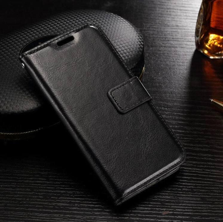 Galaxy J5 2016 Vintage Fine Leather Wallet Case+combo - Black