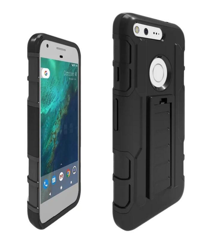 Google Pixel Rugged Hybrid armor Case+Belt Clip Holster