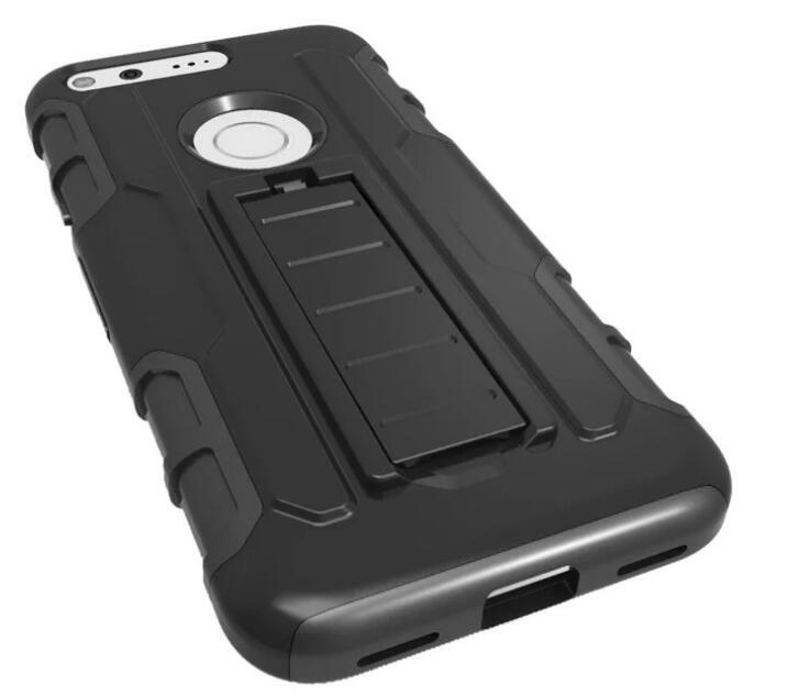 Google Pixel Rugged Hybrid armor Case+Belt Clip Holster