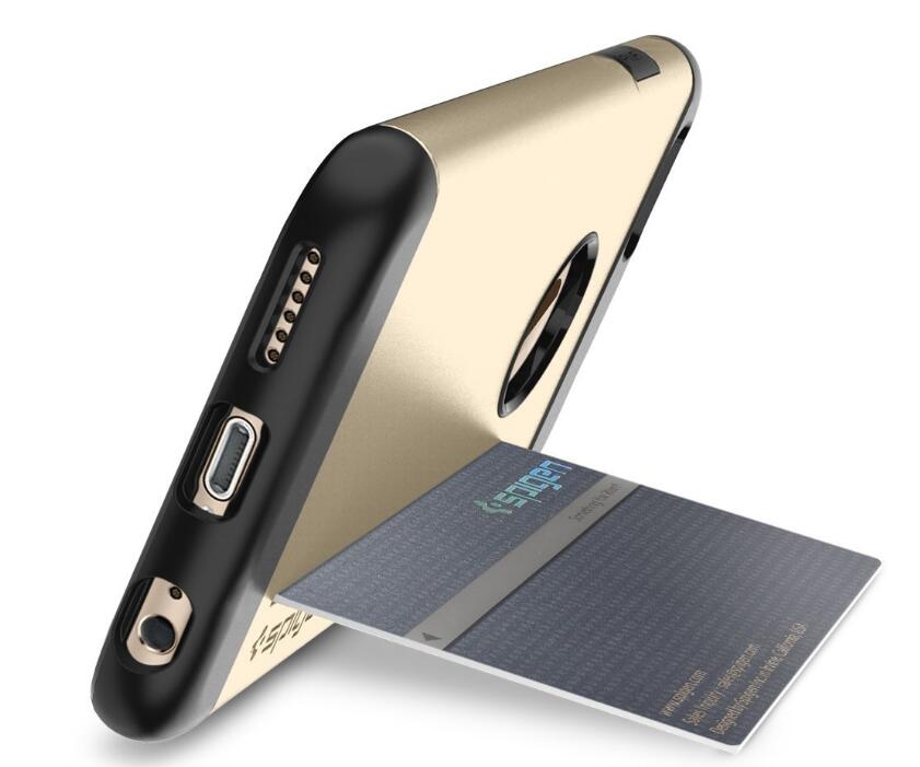 iPhone 6 6s dual tone dual layer heavy duty card stand slim case