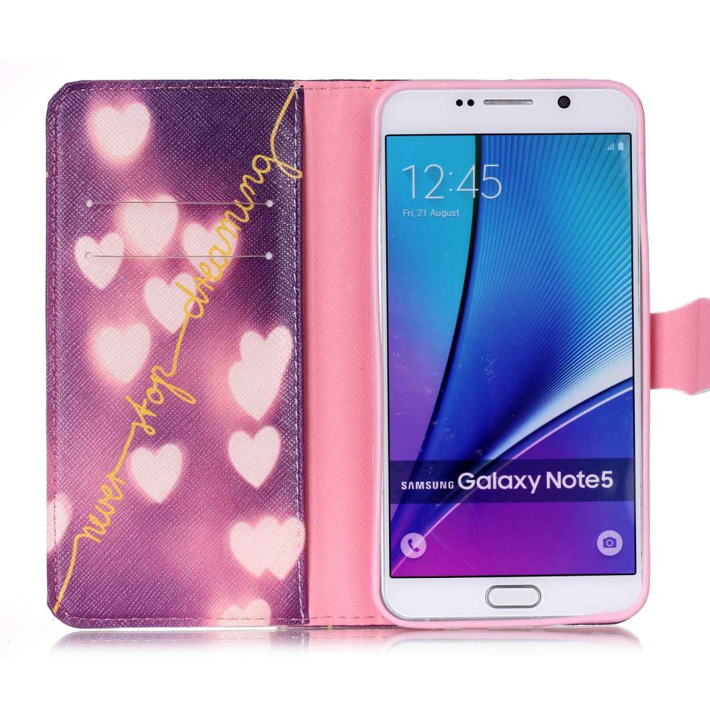 Galaxy NOTE 5 case wallet leather case printed