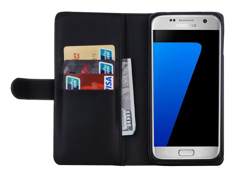 GALAXY S7 double wallet  Leather Zip case detachable