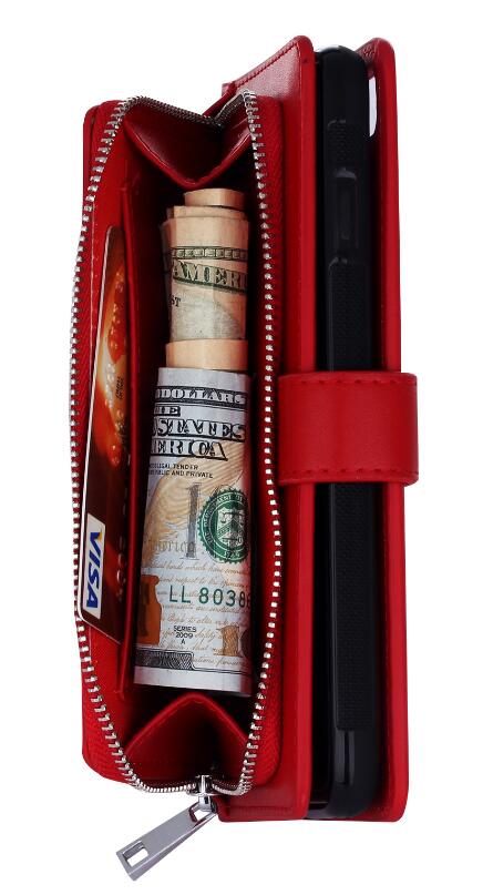 GALAXY S6 double wallet Leather Zip case detachable GALAXY S6 double wallet Leather Zip case detachable