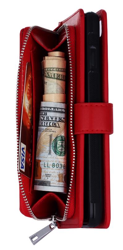 GALAXY S5 double wallet  Leather Zip case detachable