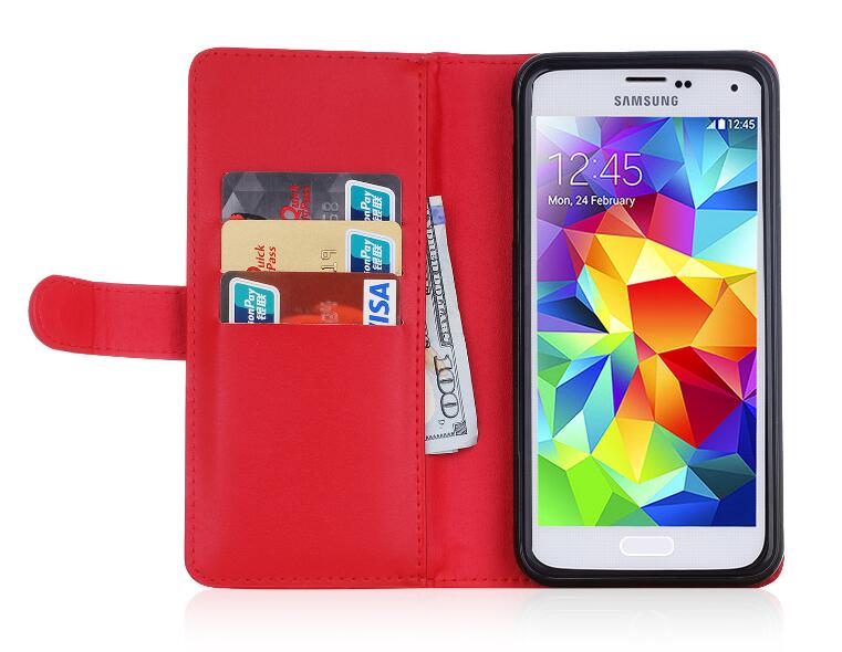 GALAXY S5 double wallet  Leather Zip case detachable