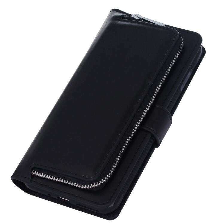GALAXY S5 double wallet  Leather Zip case detachable