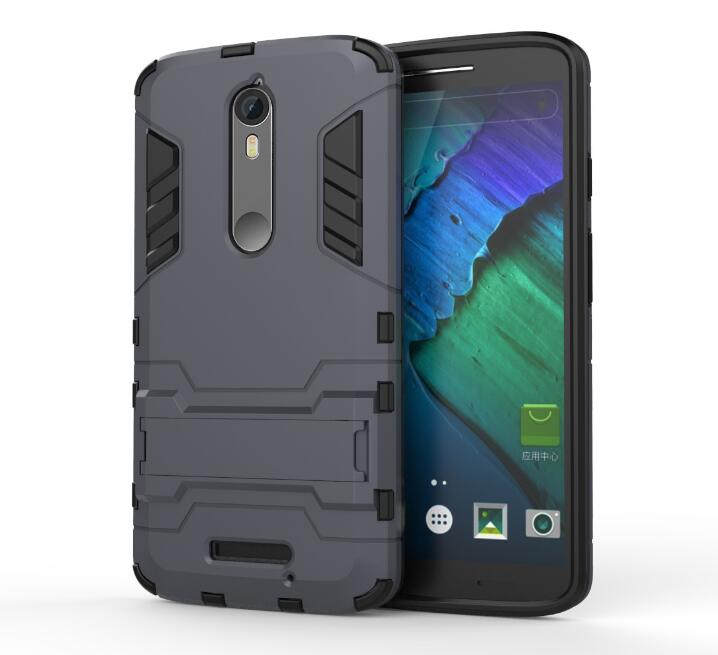 MOTO G4 PLUS  Heavy Duty Hybrid Kickstand Case Cover