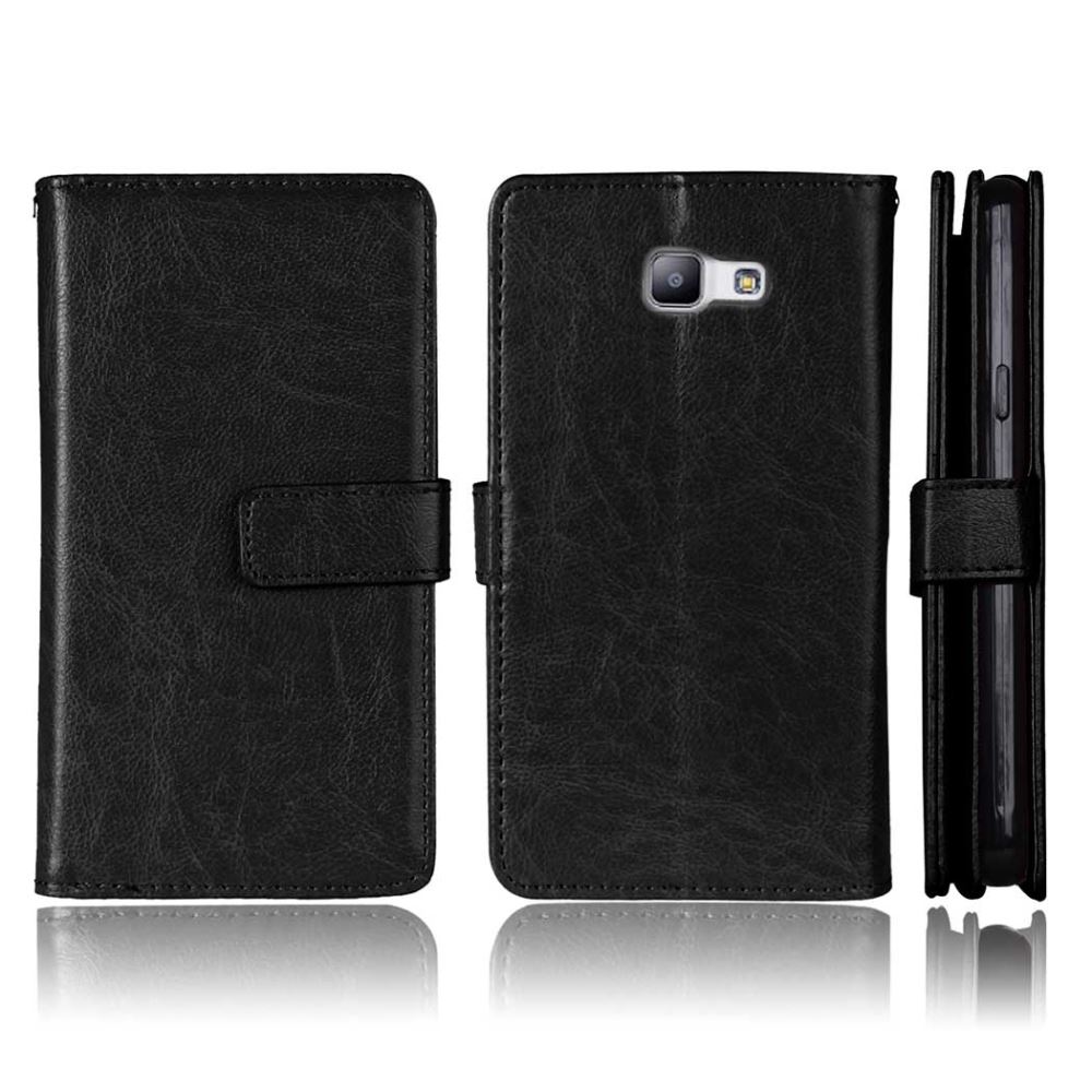 Galaxy A5 2016 Double Wallet Leather Case - Black