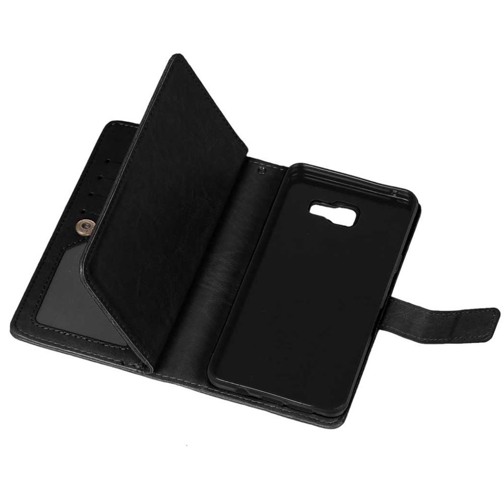 Galaxy A5 2016 Double Wallet Leather Case - Black