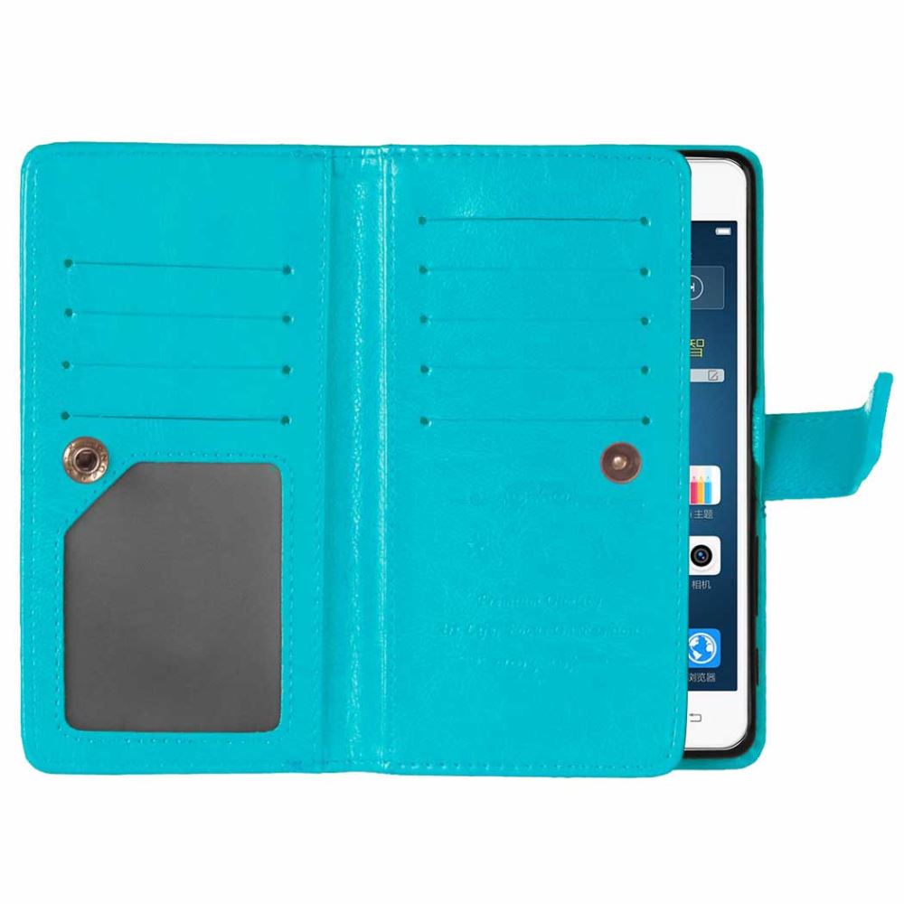 Galaxy A5 2016 Double Wallet Leather Case - Blue
