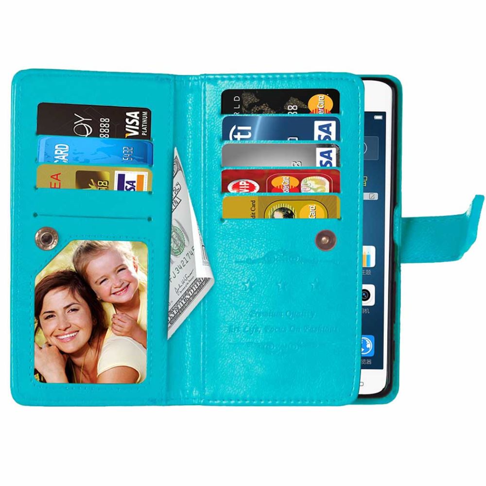 Galaxy A5 2016 Double Wallet Leather Case - Blue