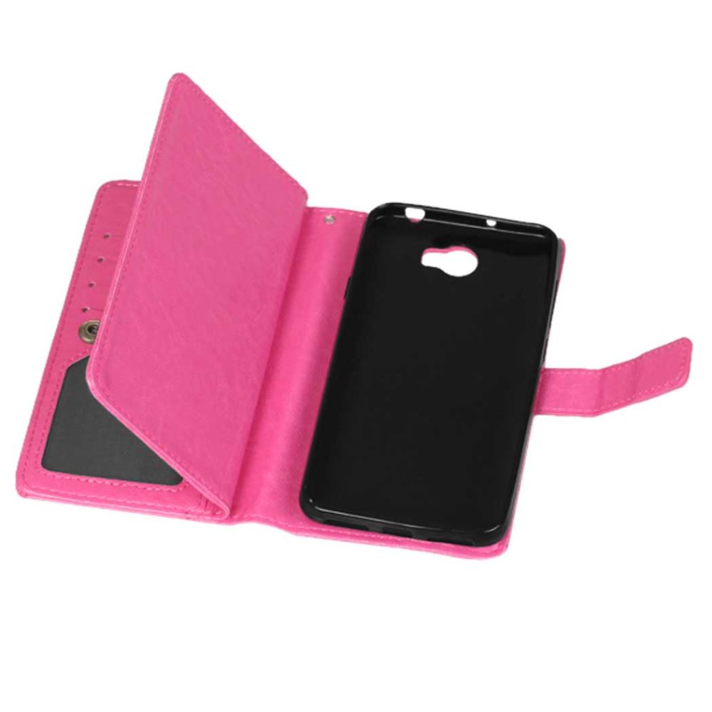 HUAWEI Y5 II CASE Y6 ELITE double wallet leather case