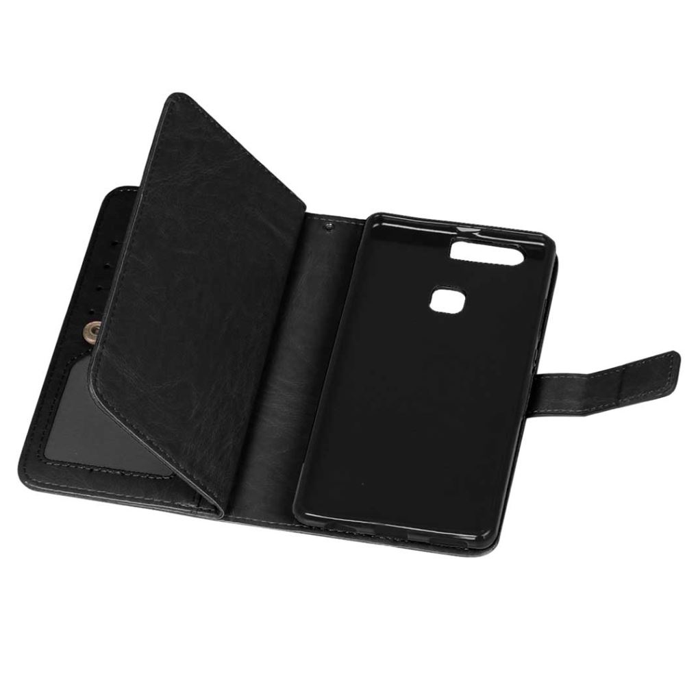 Huawei P9 Double Wallet Leather Case - Black Huawei P9 Double Wallet Leather Case - Black
