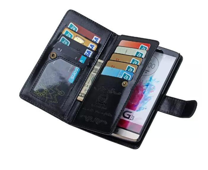 Lg G3 Double Wallet Leather Case - Black