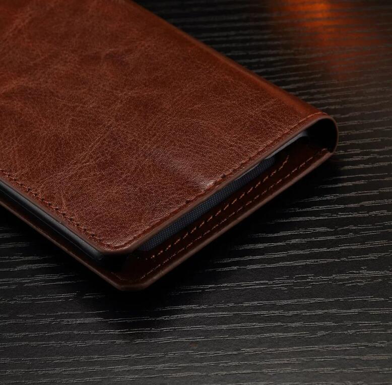 Galaxy J5 Prime Vintage Fine Leather Wallet Case - Red