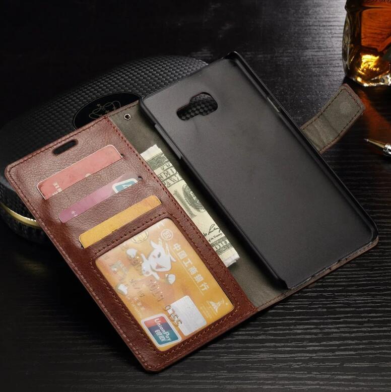 Galaxy J7 prime vintage fine leather wallet case+Combo