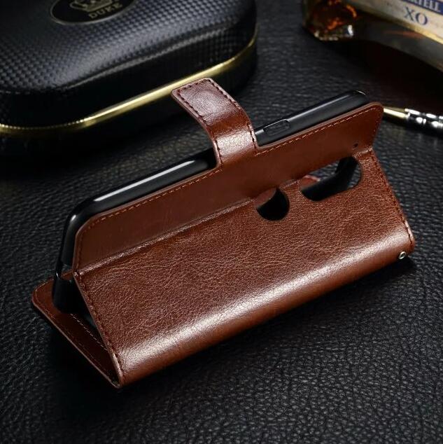 Moto G4 Plus Vintage Fine Leather Wallet Case+combo - Brown