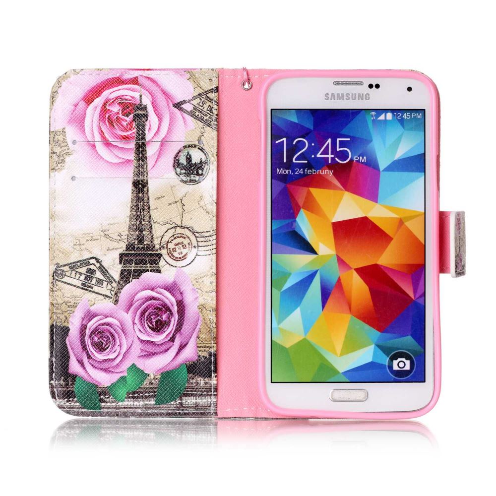 Galaxy S5 case wallet leather case printed