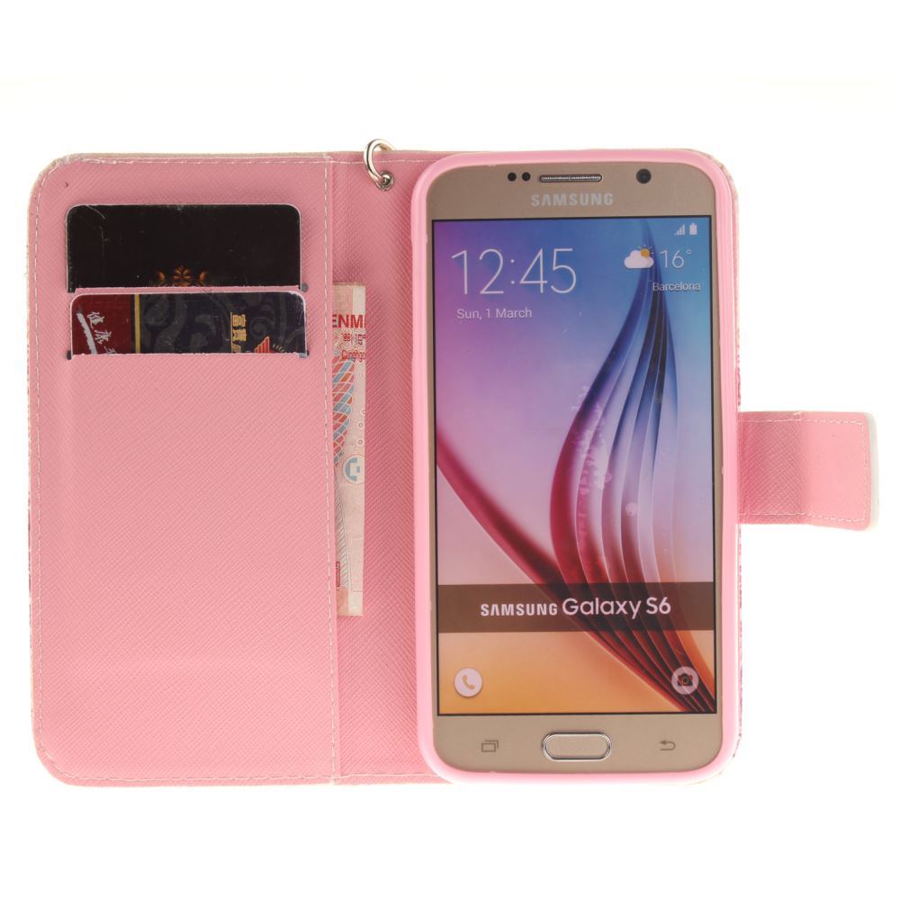 Galaxy S6 case wallet leather case printed