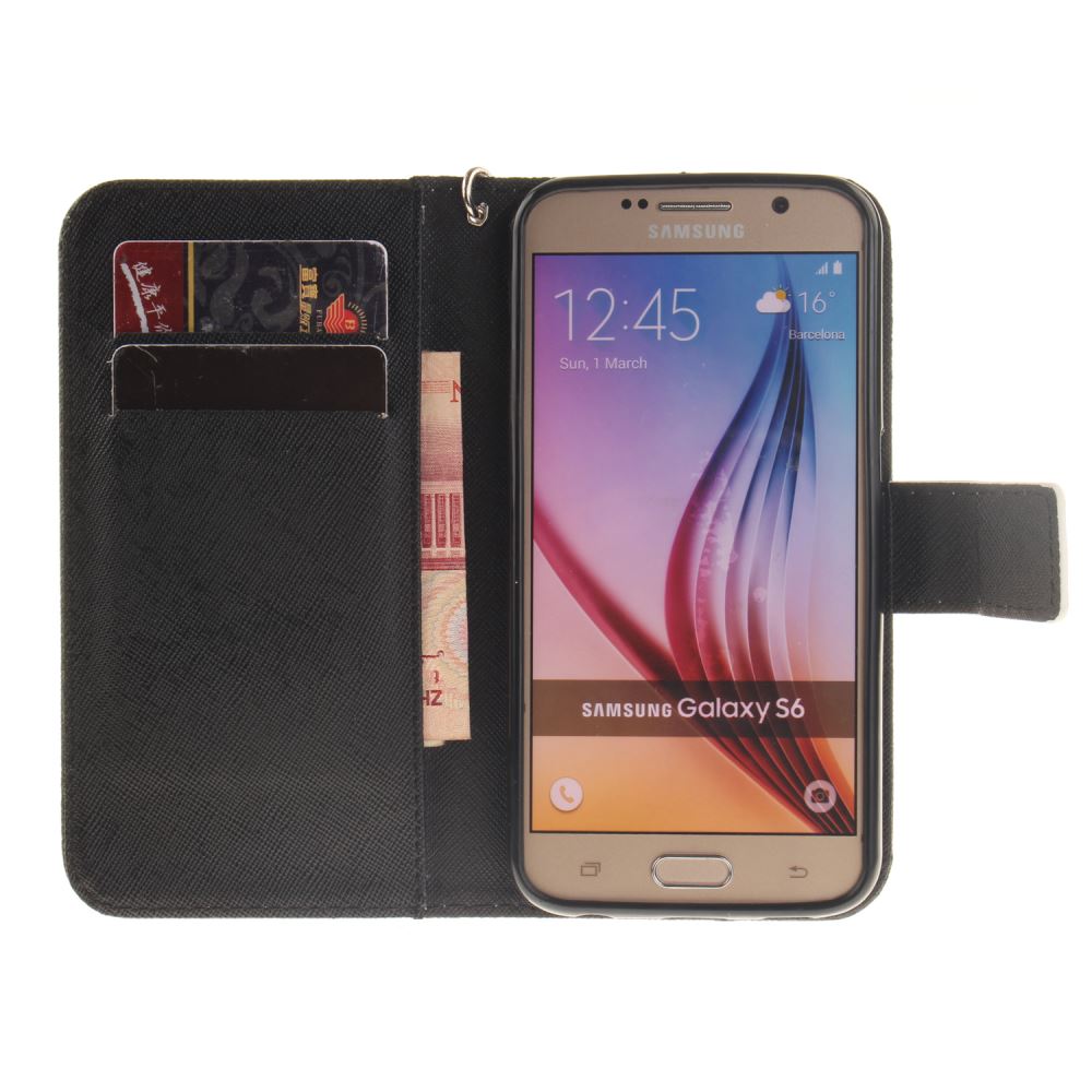 Galaxy S6 case wallet leather case printed