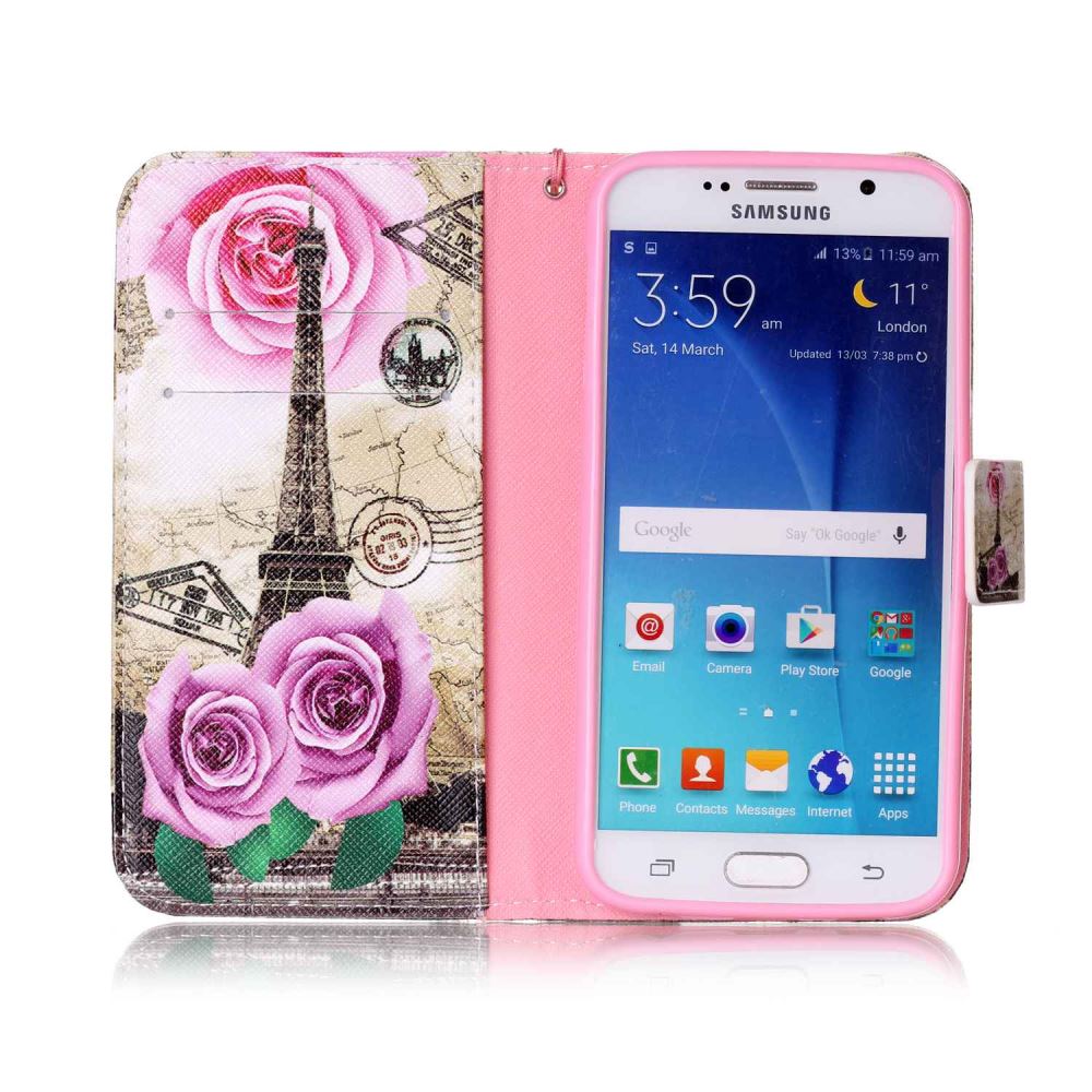 Galaxy S6 case wallet leather case printed