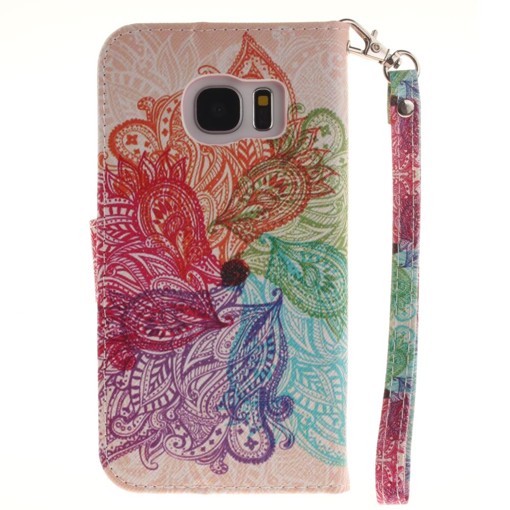 Galaxy S7 case wallet leather case printed