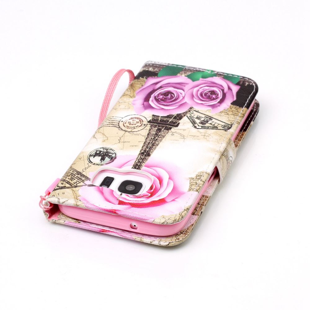 Galaxy S7 case wallet leather case printed