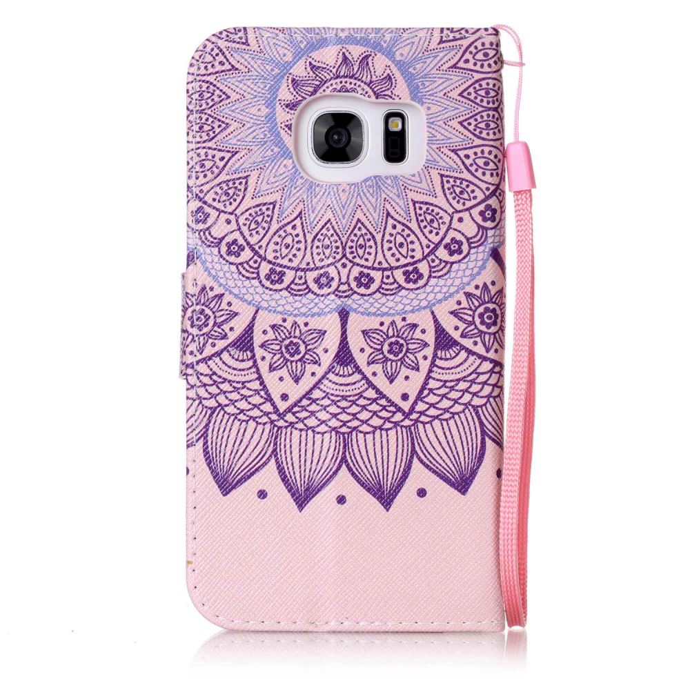 Galaxy S7 case wallet leather case printed