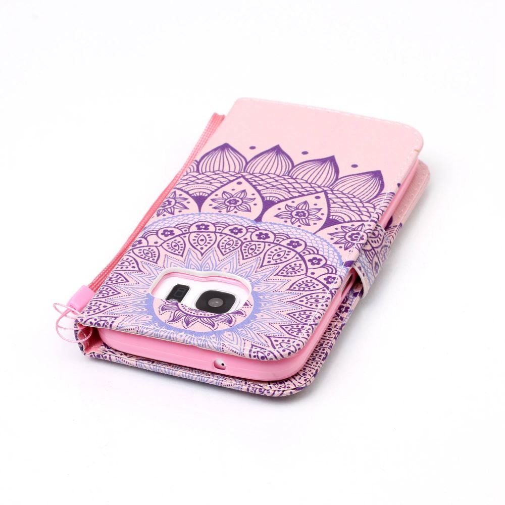 Galaxy S7 case wallet leather case printed